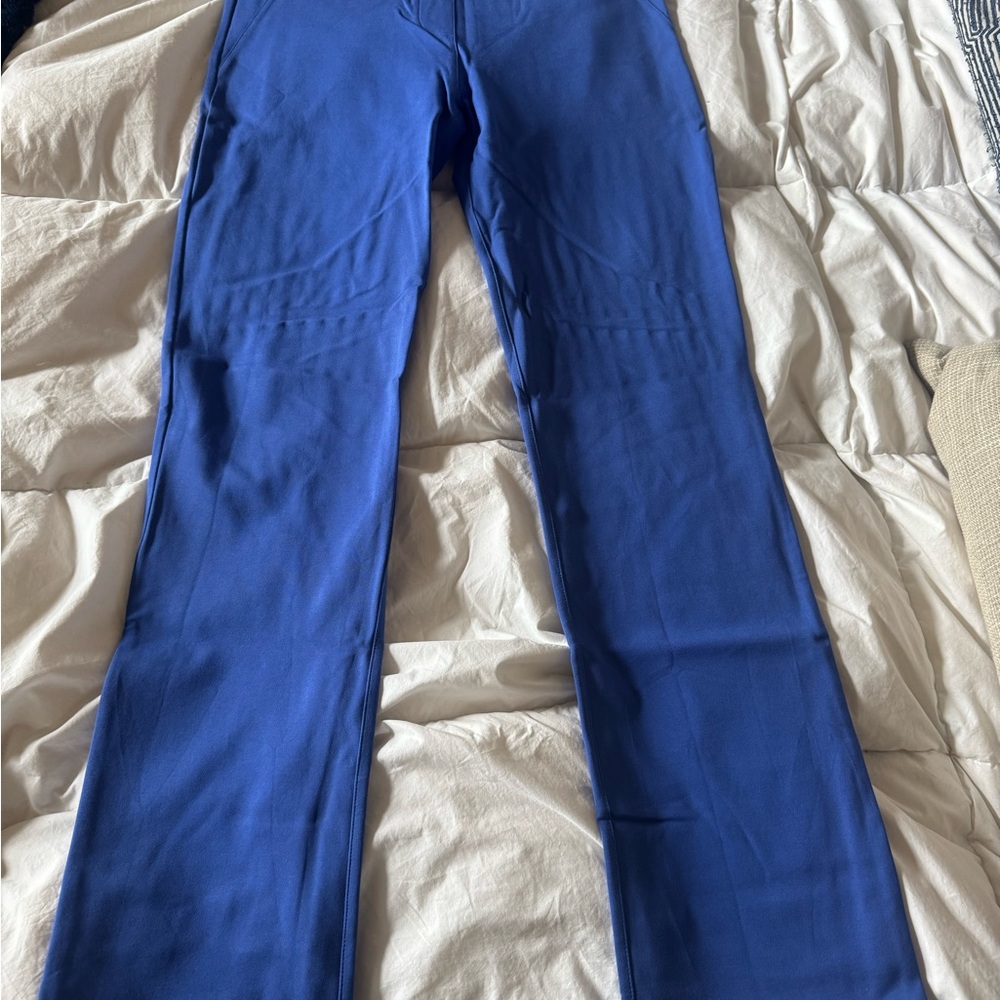 Betabrand Vibrant Blue Straight Leg Pants